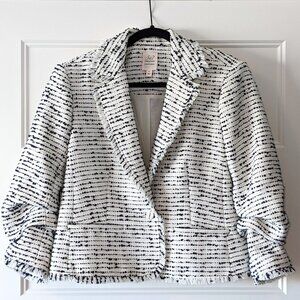 NWOT CINQ A SEPT Le Petite Khloe Tweed Blazer SZ 10